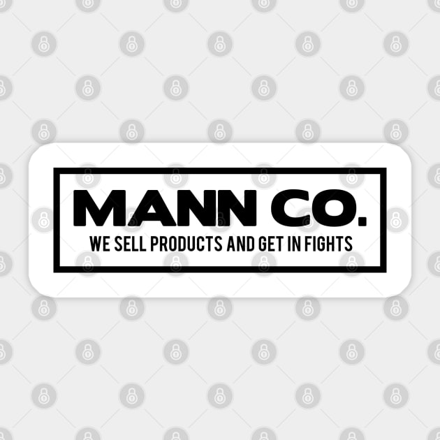 Mann Co. Black Sticker by The_RealPapaJohn